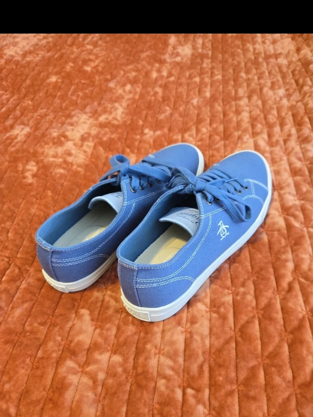 Men's 9.5 PENGUIN Low-Top Fabric Sneakers in Slate Blue,xlnt.cond.